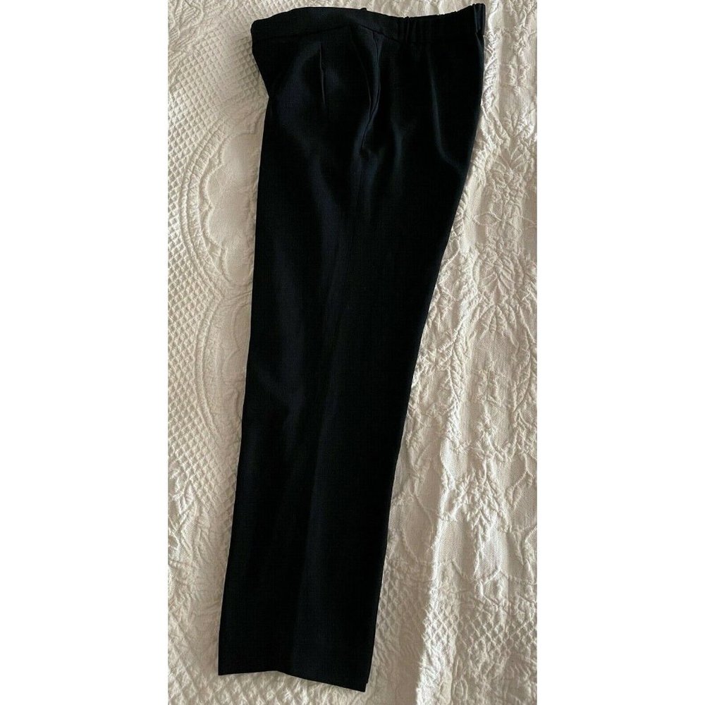 BABATON Women's - Black Crepe Dressy Ankle Pants - Pull On - Pleated Size 6